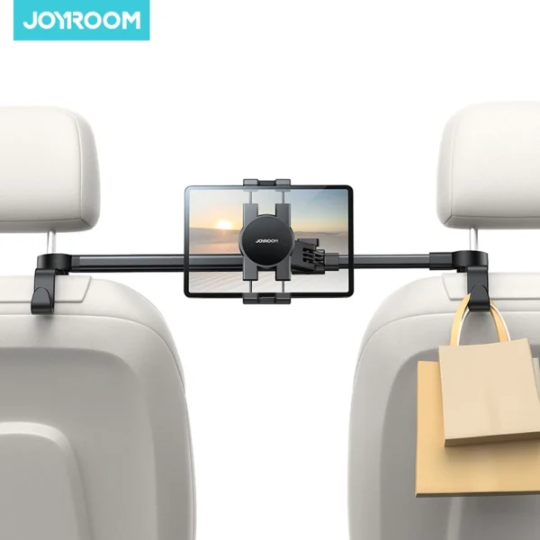 Joyroom Car Tablet Holder Mount Extension Arm Headrest Stand for Back Seat For iPad Pro, Air, Mini, Galaxy Tab 4.7-13" Devices