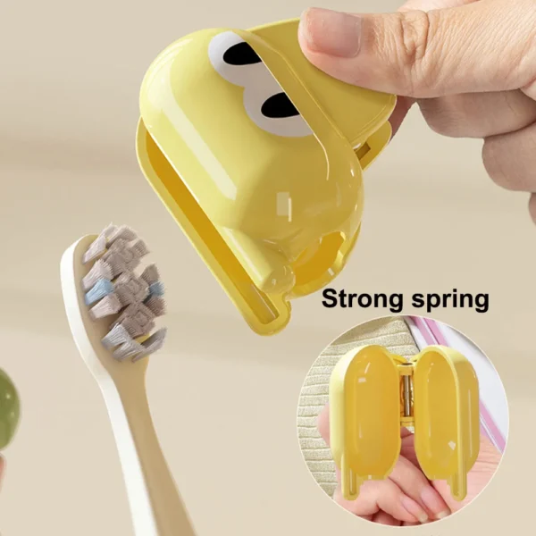 3PCS cartoon toothbrush protective storage case, travel portable toothbrush cover, dust cover, household storage box A-DH