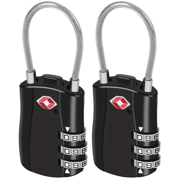 TSA Luggage Combination Locks Alloy Body Combination Padlock for Travel Bag Suit Case Lockers Gym Bike Locks 1/2 Packs